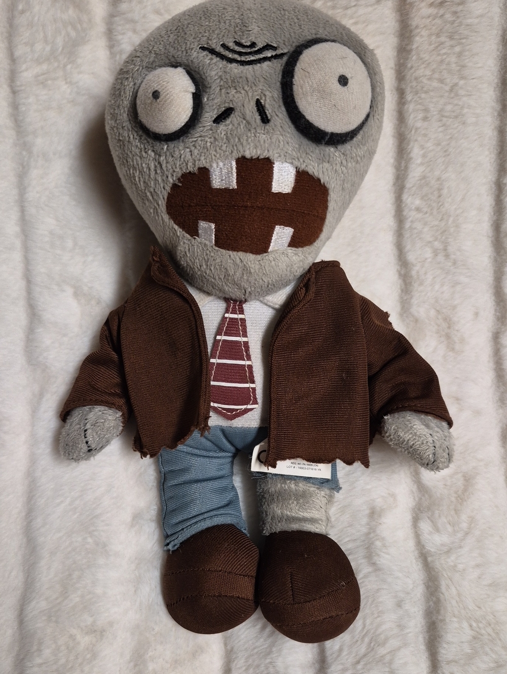 Plush Zombie Character Toy in Gray & Brown - Kids Stuffed Animal